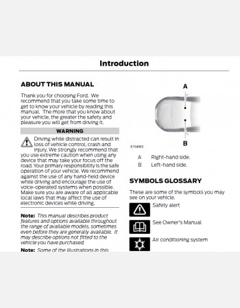 ford ranger 2016 owners manual